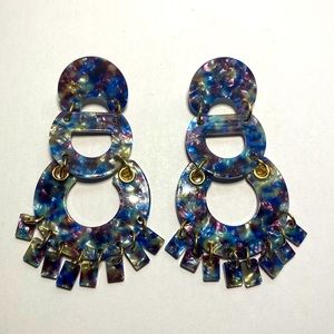 3.5 inch Multicolor dangling earrings
